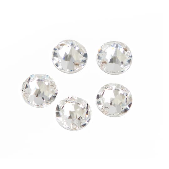 6 Packs: 5 ct. (30 total) 8mm Round Sew-On Austrian Crystals by Bead Landing